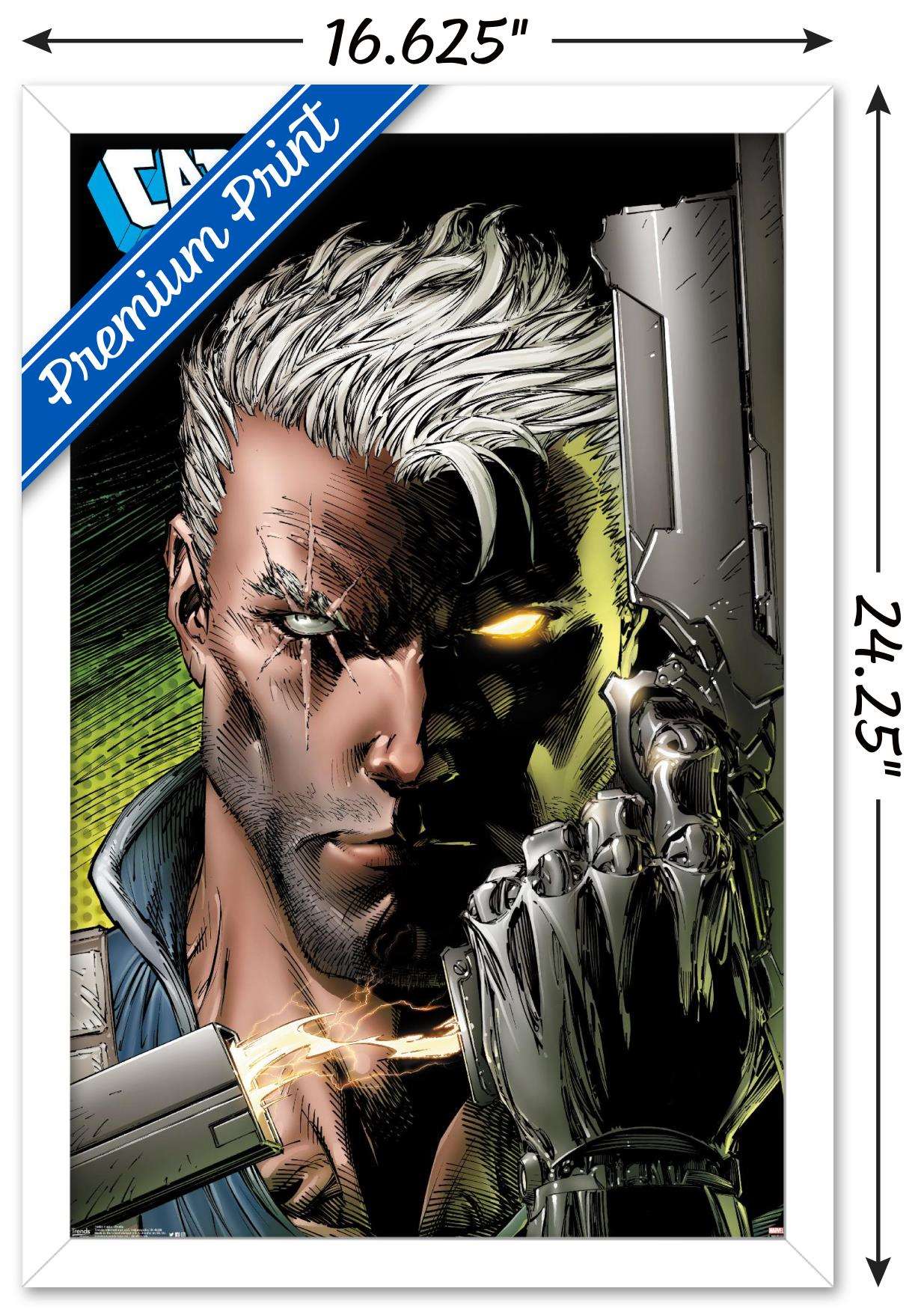 Marvel Comics - Cable Profile Wall Poster, 14.725" x 22.375", Framed