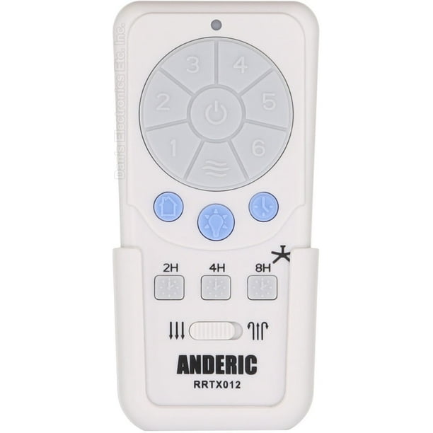 ANDERIC RRTX012 for Harbor Breeze A25TX012 A25TX025 Ceiling Fan Remote Control