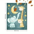 thumbnail image 3 of Cute Elephant Giraffe Monkey Night Canvas Print Wall Art，Suitable for Living Room Bedroom Nursery Kids Room Playroom and Office Decor, 3 of 8