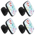 thumbnail image 2 of 4 Pcs Square Cabinet Handle Cupboard Knob Drawer Pulls Handle Cartoon Snowman Drawer Knobs with Screws Furniture Decoration, 2 of 7