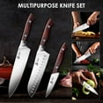 thumbnail image 5 of 3 Piece Kitchen Knife Set -  Japanese High Carbon Stainless Steel Chef Knives with Ergonomic Pakkawood Handle for Professional Cooking, 5 of 6