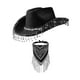 thumbnail image 4 of Sombrero de vaquero Yuyangstore con Pañuelo Estampado de Cachemira Negro, 4 of 7