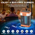 Solar Bug Zapper Outdoor Waterproof, Mosquito Zapper Portable & Rechargeable Pest Control with 4000mAh Battery & LED Night Light, 4200V Electric Fly Zapper for Home, Patio, Backyard Orange