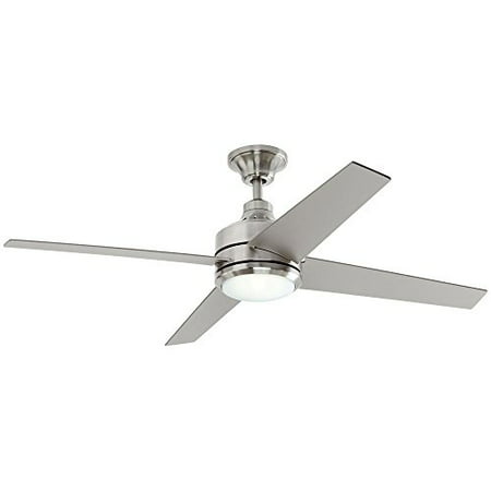 Home Decorators Collection Mercer 52 in. LED Indoor Brushed Nickel Ceiling Fan