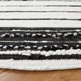 thumbnail image 3 of SAFAVIEH Striped Kilim Cedric Striped Cotton Area Rug, Black/Ivory, 6' x 6' Round, 3 of 8