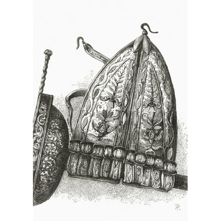 An Elizabethan Sword Belt For A Rapier Known As A Carriage Or Frog From The British Army Its Origins Progress And Equipment Published 1868 Canvas Art - Ken Welsh Design Pics (22 x 32)