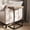 Rustic Brown and Black, variant on LEDREM Slim C‑Shaped Side Table, Slide Under Sofa & Bed, Stable Steel Frame, 26.2” Height, Compact Space-Saving Bedside Table