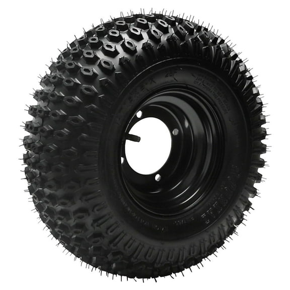16x8-7 ATV Go Kart Wheel 200/55-7 16x8x7 7 Inch Wheel Tire Tubeless with Rim 4 Bolt Pattern 110mm Spacing for UTV Quad Golf Cart Lawn Mower Dune Buggy 4 Wheeler Drift Trike Taotao SunL (1)