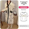 thumbnail image 1 of Ropa de dormir de maternidad de manga larga para verano, camisón ligero con almohadilla para el pecho, ropa de lactancia para mujeres embarazadas, 1 of 5