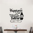 thumbnail image 3 of Happiness Is First Tracks In Fresh Snow - Quote Beautiful Snowboarder Silhouette Quote Vinyl Wall Sticker Art Decal Girls Boys Kids Room Design Bedroom Winter Sport Decoration Size (40x24 inch), 3 of 3