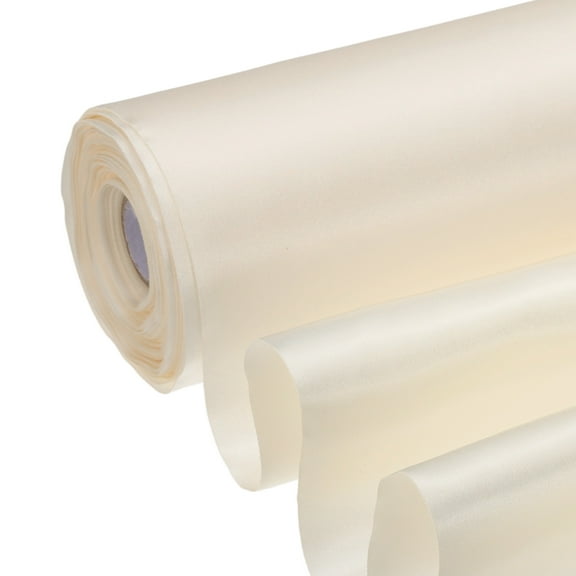 Uxcell 6 Inches x 22 Yards Satin Ribbon Roll for Gift Wrapping and Decoration, Beige