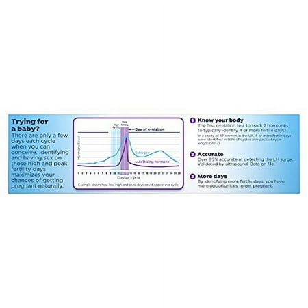 Clearblue Advanced Digital Ovulation Test, Predictor Kit, featuring Advanced Ovulation Tests with digital results, 10 ovulation tests