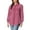 Dark Pink, variant on Women's Relaxed Fit Button Front Long Sleeve Waffle Shirt (US, Alpha, Medium, Regular, Regular, Dark Pink)