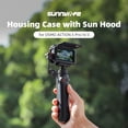 thumbnail image 4 of 2-in-1 Protective Case Cage & Light Shield Sunshade for DJI Action 5 Pro/Action 4/3, Camera Expansion Stand Mount Adapter Bracket Housing Bezel Cover Shell with Sun Hood, 4 of 10
