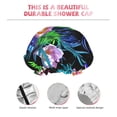 thumbnail image 5 of Easygdp Colorful Flowers Shower Caps for Women, Double Waterproof Layers Shower Cap, Quick Drying Bath Hair Cap Reusable, 5 of 9