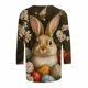 thumbnail image 5 of TaTaai Women Easter Themed Print 3/4 Sleeve Crew Neck T-Shirt Casual Pullover Top Ladies Spring Outdoor Gathering Wear Soft Breathable Non-See-Through No Fading Stylish Top Gift, 5 of 5