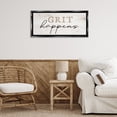 thumbnail image 3 of Stupell Industries Grit Happens Motivational Text & Numbers Painting Black Floater Framed Canvas Art Print Wall Art, 31 x 14, 3 of 10