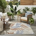 thumbnail image 3 of Nourison Aloha Indoor/Outdoor Blue Mocha 3'6" x 5'6" Area Rug (4x6), 3 of 10