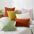 thumbnail image 3 of COOKCOK Chenille Black Throw Pillow Covers 18x18 Inch Set of 2, Decorative Soft Couch Pillow Covers Solid Dyed Accent Farmhouse Neutral Square Pillow Cases for Sofa Bed Living Room, Pink, 3 of 7