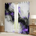 thumbnail image 2 of Black Purple Marble 30%-50% Blackout Curtains Grey Marbling Curtains & Drapes,Modern Aesthetic Curtains Mountain Fluid 30%-50% Black out Curtains,Foil Print Stone Pattern Window Drapes, 2 of 5