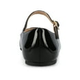 thumbnail image 4 of Journee Womens Carrie Buckle Square Toe Mary Jane Dress Flats, Widths Available, 4 of 9