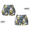 thumbnail image 5 of Haiem Squirrel And Leaves No Front Seam Biker Shorts for Women Yoga Workout Gym Bike Shorts with Tummy Control Moisture-Wicking-Medium, 5 of 9