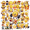 4A, variant on cartoon Gold Coin Theme Stickers, Waterproof Gold Coin Theme Sticker for Water Bottle Laptop Phone Cases Planner Skateboard Luggage Helmet Party Favor Decor, Ideal for Adults Teens Teacher Rewards