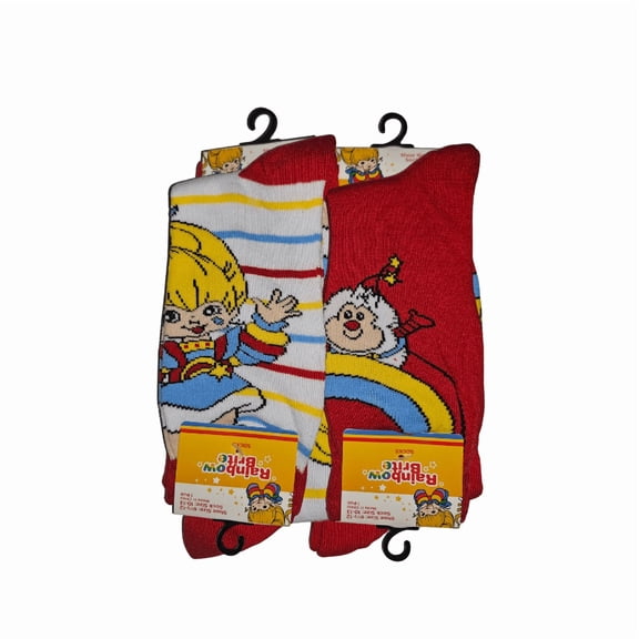 80s Classic Rainbow Brite 2 Pair Socks, Sock Size 10-13