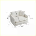 thumbnail image 6 of Modern 3-Piece Chenille Sectional Sofa Set – 3-Seat, Loveseat, Single – Extra Deep Seat for Living Room | White | Chenille | Cushion Back, 6 of 10