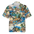 thumbnail image 3 of Camisa hawaiana con estampado 3D de animales divertidos para hombre, camisas Aloha con patrón de cocodrilo, blusas casuales holgadas de manga corta con solapa de verano, 3 of 5