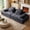 Grey, variant on NNSNG 113" Modern Loveseat for Living Room,Boneless Sectional Sofa,2 Seat Corduroy Floor Couch,No Assembly Required,White