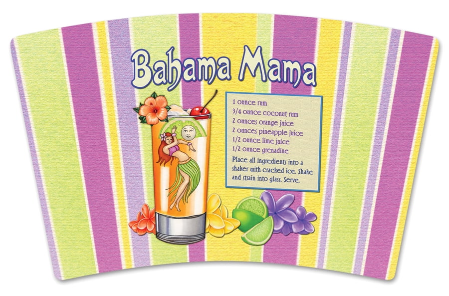 Striped Bahama Mama Mugzie brand 16-Ounce Travel Mug with Insulated Wetsuit Cover
