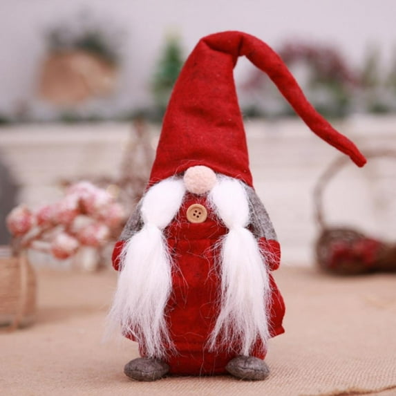 Christmas Gnomes Decorations 1PC Handmade Santa Scandinavian Tomte Plush Gnom, Home Tabletop Ornaments Christmas Gnome Decor Gift for Adults Kids