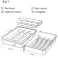 thumbnail image 1 of Juego de organizador de almacenamiento expandible con cajón 3 en 1 Estante de plástico para platos para recibir cubiertos y más - Gris ZefeiWu 8390605363641, 1 of 1