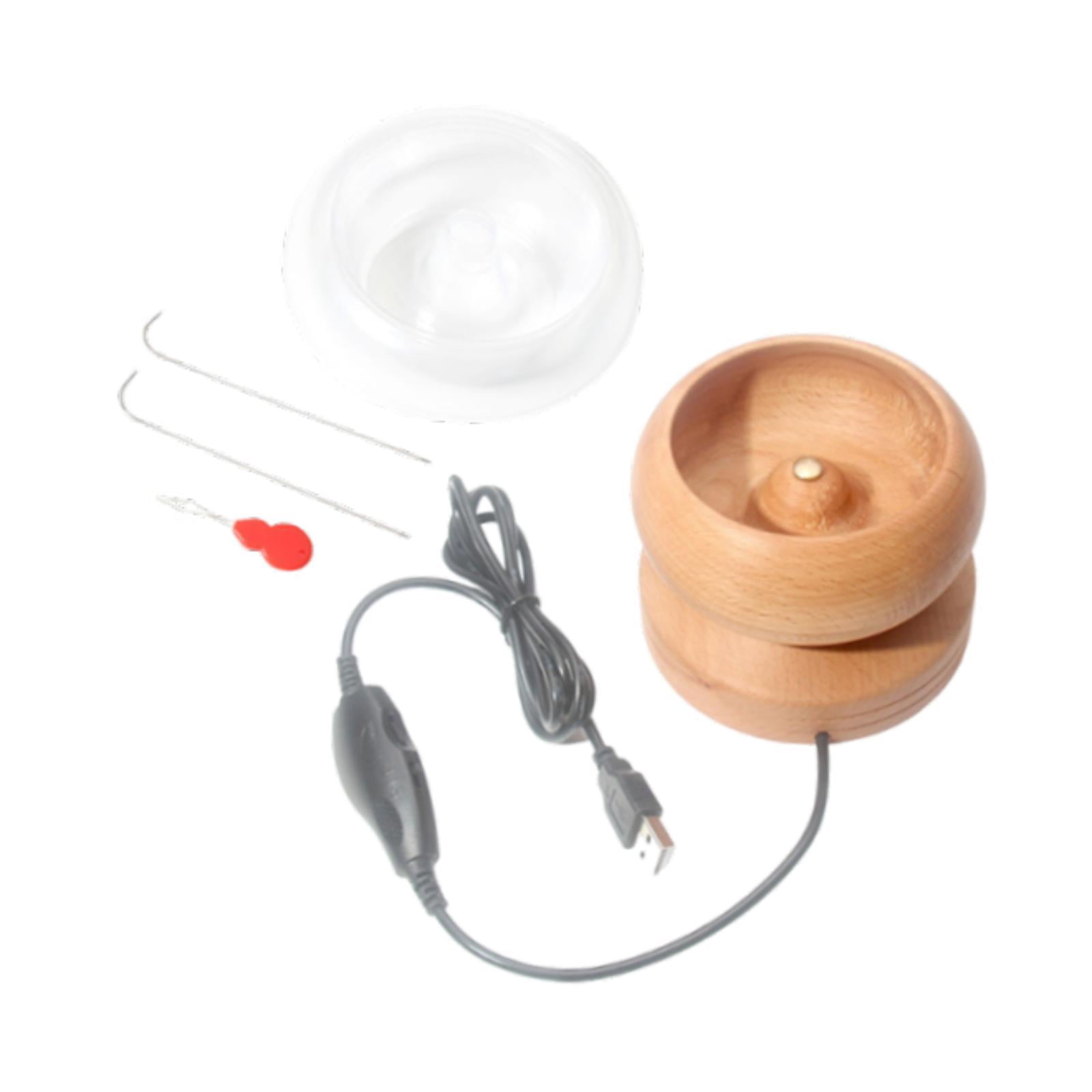 Milageto Electric Bead Spinner Bead Bowl Beads Loader Easy to Use USB Automatic Wood Bowl