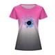 thumbnail image 4 of Blusa de manga corta con estampado de cuello redondo informal para mujer a la moda, Tops de verano Fridja ghk4650, 4 of 4