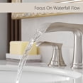 thumbnail image 2 of Bathroom Faucets for Sink 3 Hole Brushed Nickel 8 inch Widespread Bathroom Sink Faucet with Pop Up Drain Double Lever Handle Faucet Bathroom Vanity Faucet Basin Mixer Tap Faucet with Hose, 2 of 4