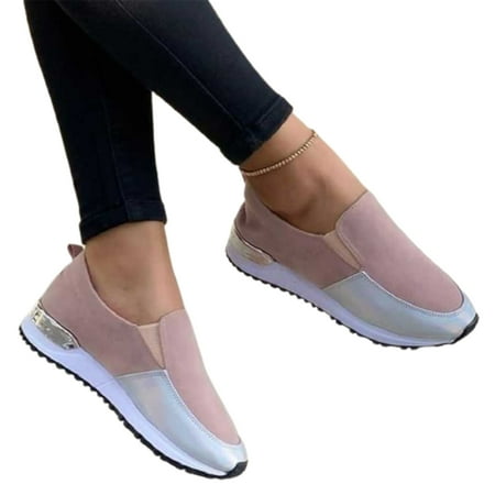 

Women\ s Slip-On Walking Shoes Platform Loafers Casual Breathable Anti Slip Shoes