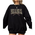 thumbnail image 5 of Trendy Camo Mama Sweatshirt - Distressed Camouflage Sweater for Mom - Coquette Bow Pullover Black Sweatshirt Adult Large, 5 of 7