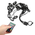 thumbnail image 4 of DC12V RGB 16LED Lámpara de chasis de automóvil Luz de roca colorida debajo de la carrocería Compatible con APP Control remoto RF de 28 teclas, 4 of 19