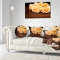 thumbnail image 3 of Designart Roses on Wooden Surface Photo - Floral Throw Pillow - 12x20, 3 of 5