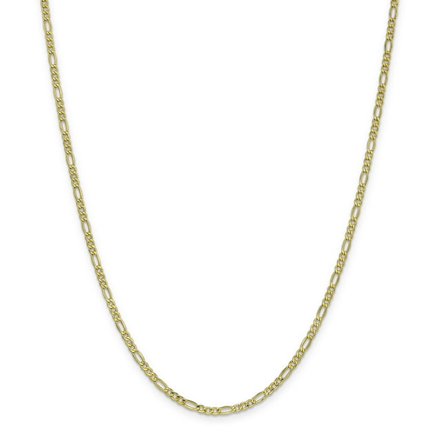 10k Yellow Gold 2.5mm Figaro Chain Anklet Ankle Bracelet