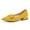 Yellow, variant on YDN Women Fashion Pointed Closed Toe Block Low Heel Pumps Slip On Flats Shoes Office Daily Shopping Size 16 Purple