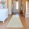 thumbnail image 2 of Rug Jinchan Alfombra de Pelo Largo Sólida 61x152 cm Marfil Lavable, 2 of 8