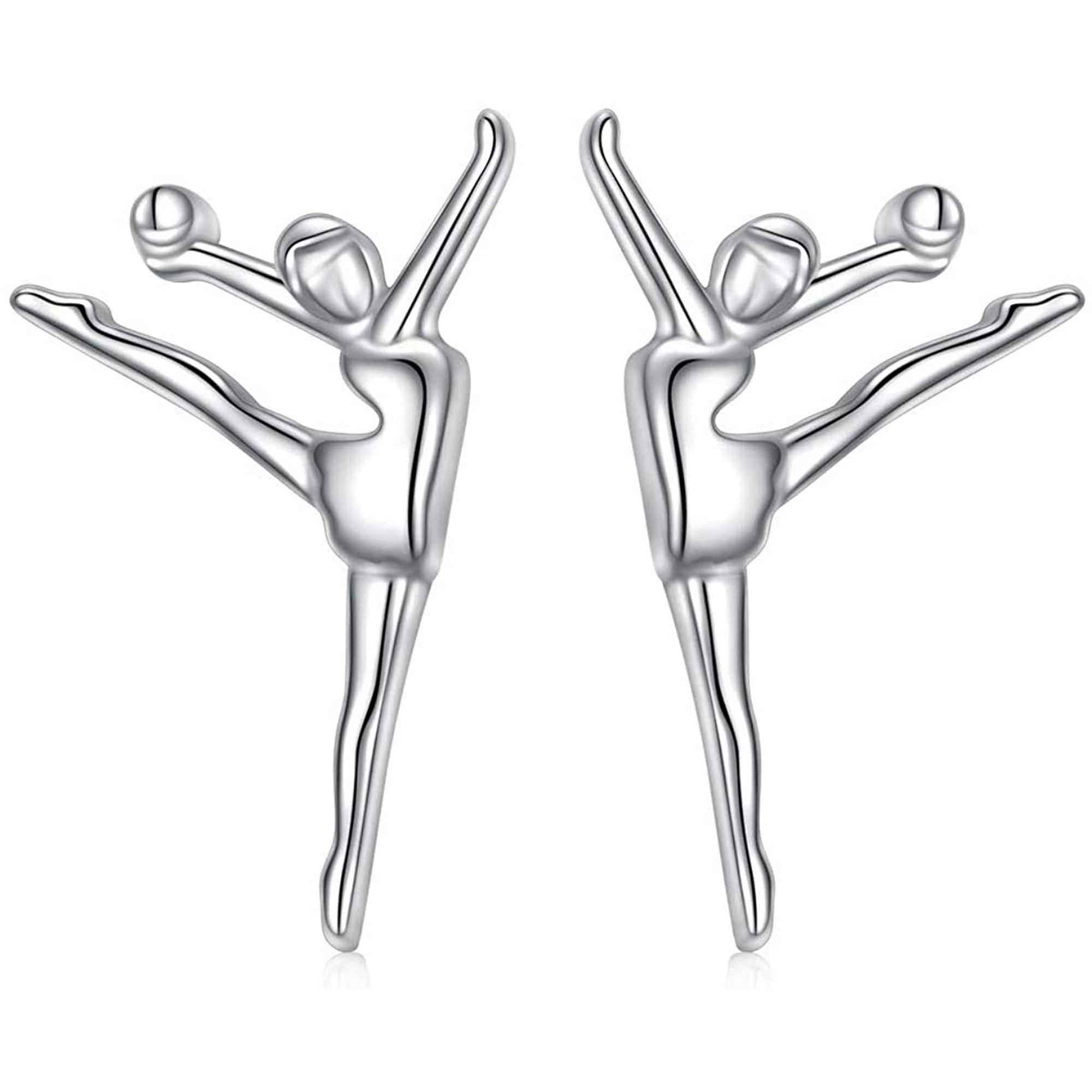 S925 Sterling Silver Gymnastics Sport Charm Stud | Walmart Canada