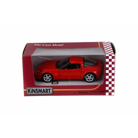 Corvette Z06 Wheels - 2007 Chevy Corvette Z06, Red - Kinsmart 5320WR - 1/36 Scale Diecast Model Toy Car