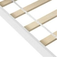 thumbnail image 5 of Twin Over Twin Bunk Bed, Wooden Low Bunk Bed Frame with Guardrails and Ladder for Kids, for Boys and Girls, White, 5 of 6