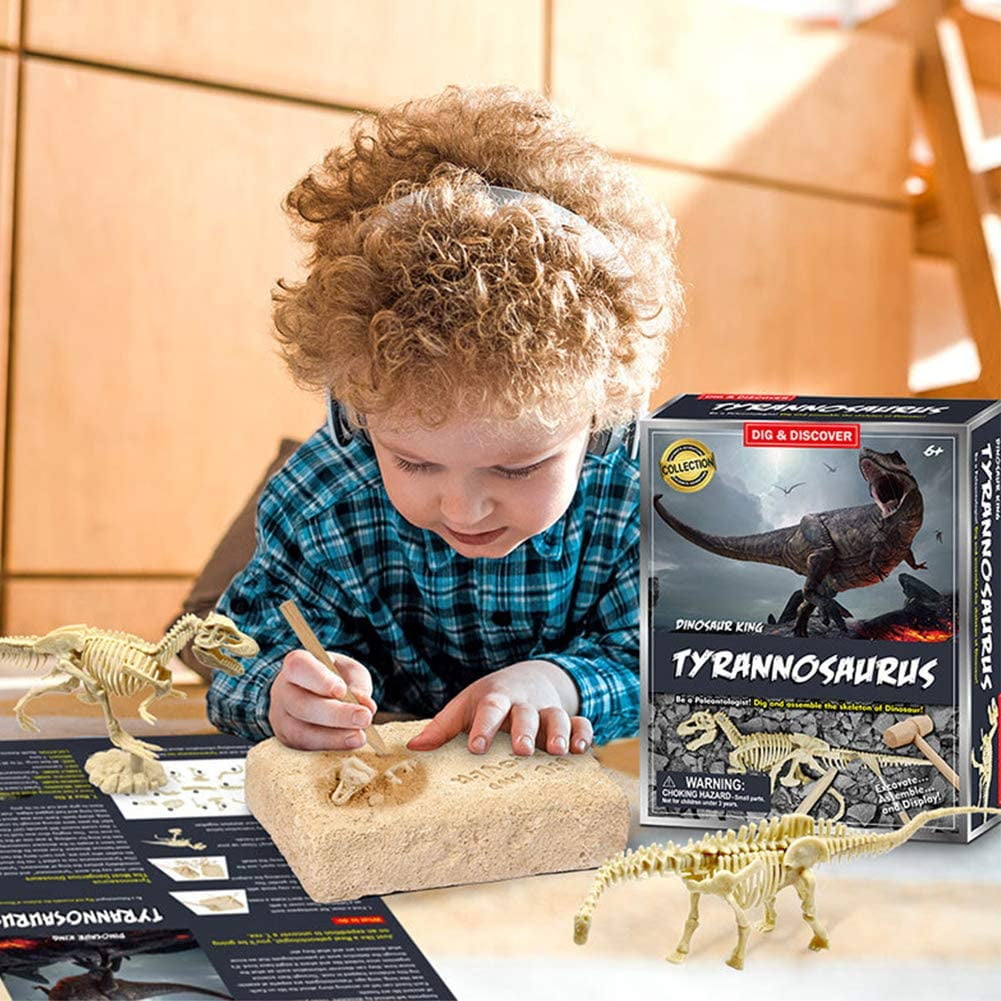 Buy YOYTOO Dinosaur Dig Kit, T-Rex Skeleton Dig Excavation Kit for Kids ...