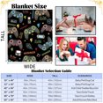 thumbnail image 2 of Gaming Blankets for Boys, Soft Flannel Gamer Throw Blankets, Black Fluffy Cozy Gamepad Blankets, Warm Fuzzy Video Game Controller Blankets for Teen Men Birthday Gifts Sofa Couch Bed Decor, 50x60 Inch, 2 of 6