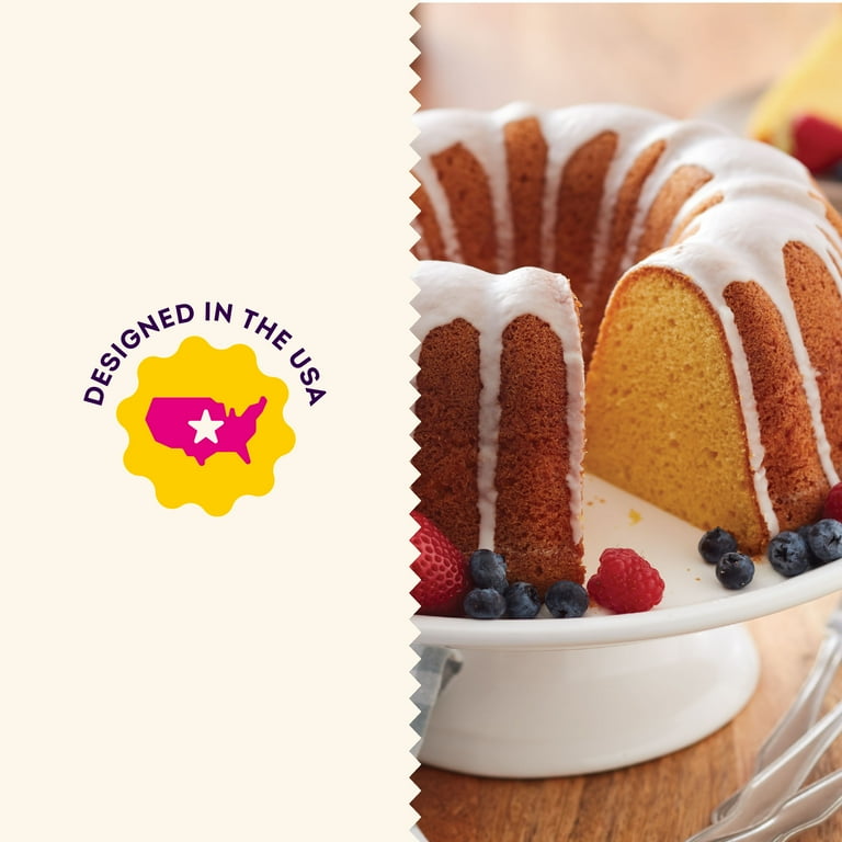 Wilton Non-Stick Bundt Cake Pan inch Fluted Tube Baking Pan